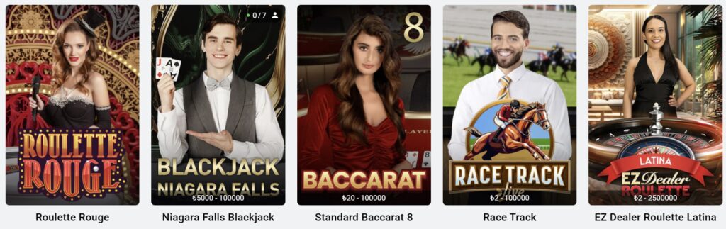 Leon Casino canlı oyunlarının önizlemesi